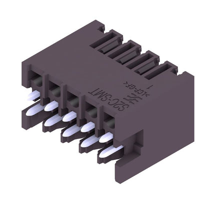 1358900000 - 10-Pole 3.50mm PCB Connector, 180° Angle, Tinned Black  (Pack of 175)