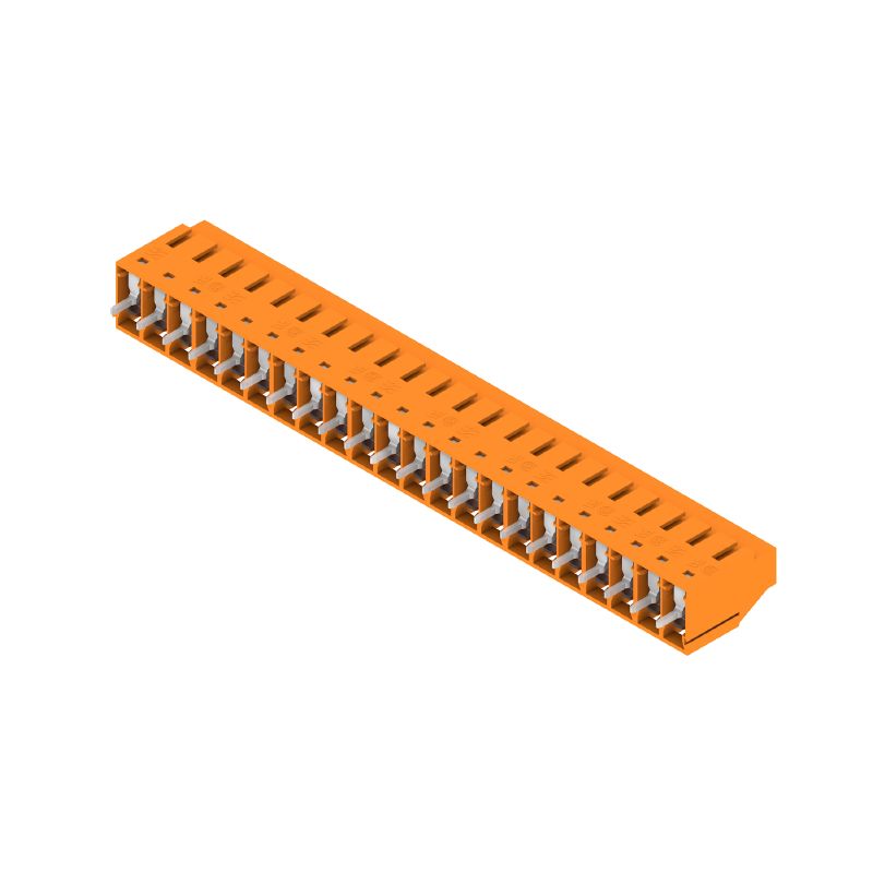 1251410000 - 5mm Terminal Block, 22 Poles, 90° Angle, Orange Finish  (Pack of 12)