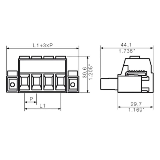 1924670000 - 10.16mm 7-Pole PCB Connector with 180° Orientation  (Pack of 12)