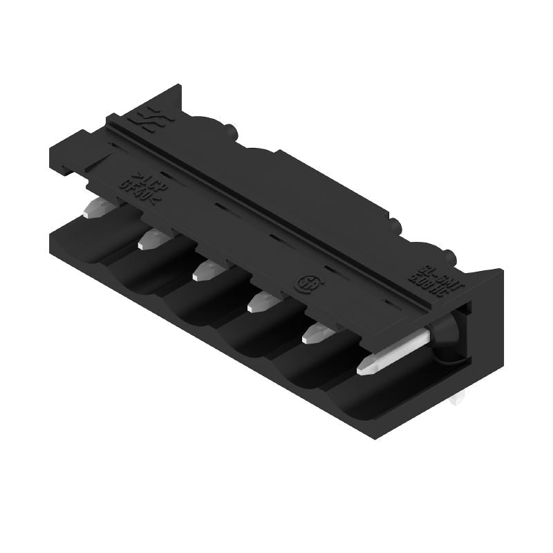 1779990000 - 90-Degree 6-Pole PCB Connector, 5.08mm Pitch, Black Finish  (Pack of 50)