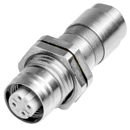 2664780000 - M12 Female Connector for 4 Poles, 4-9mm Cable Diameter