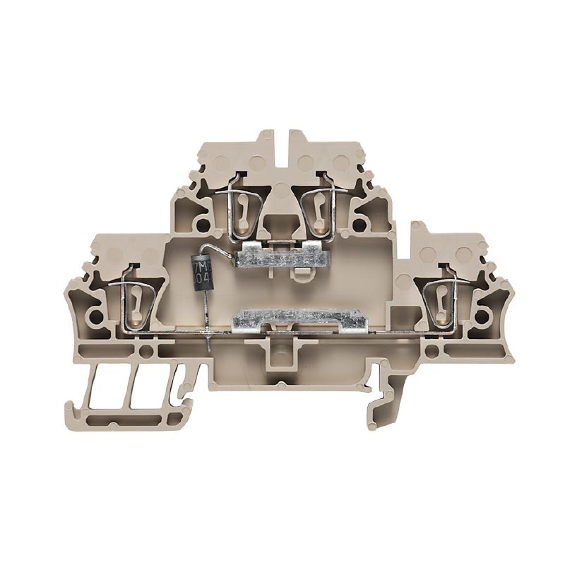 1713290000 - Dark Beige Double-Tier Terminal 2.5 mm² with Tension Clamp  (Pack of 50)