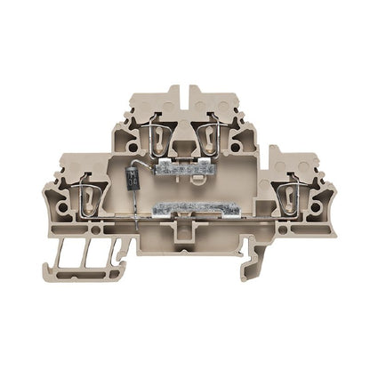 1713290000 - Dark Beige Double-Tier Terminal 2.5 mm² with Tension Clamp  (Pack of 50)