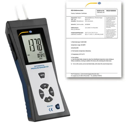 PCE-P01 - Portable Differential Pressure Meter with Data-Logging Capabilities