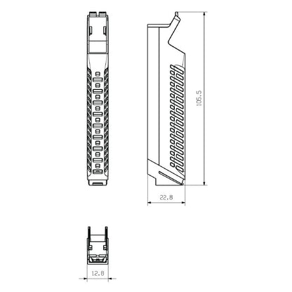 1104210000 - Black 12.5mm Side Element for OMNIMATE Housing  (Pack of 14)