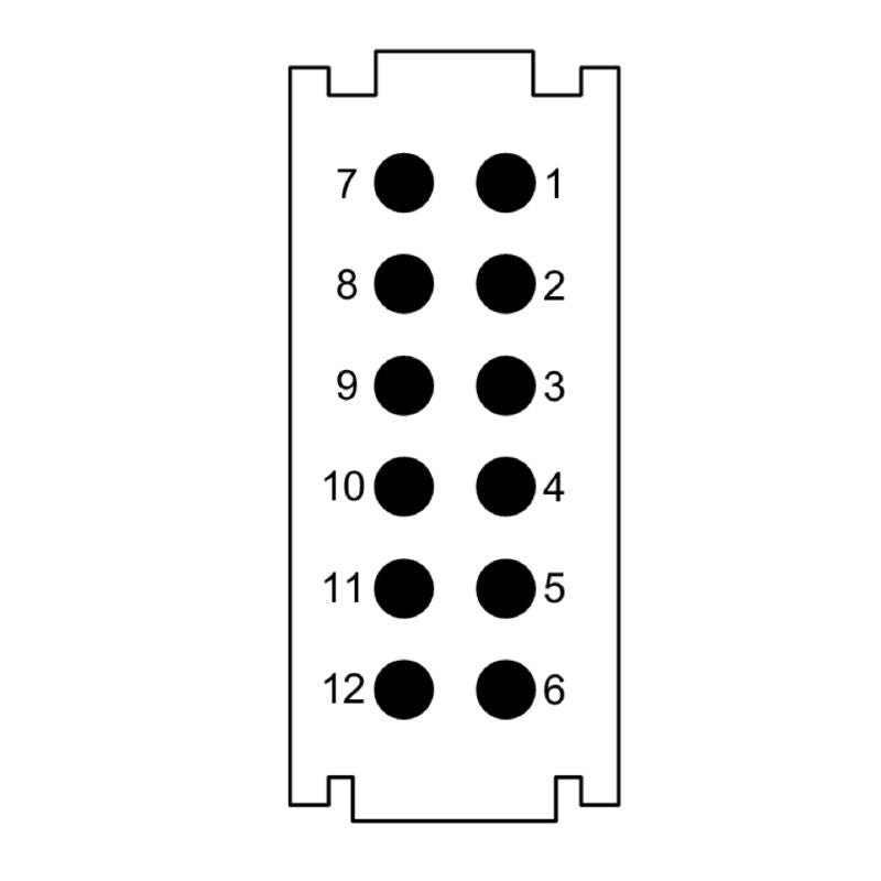 2748470000 - 12-Pole Signal Module, 250V, Push-In Connection