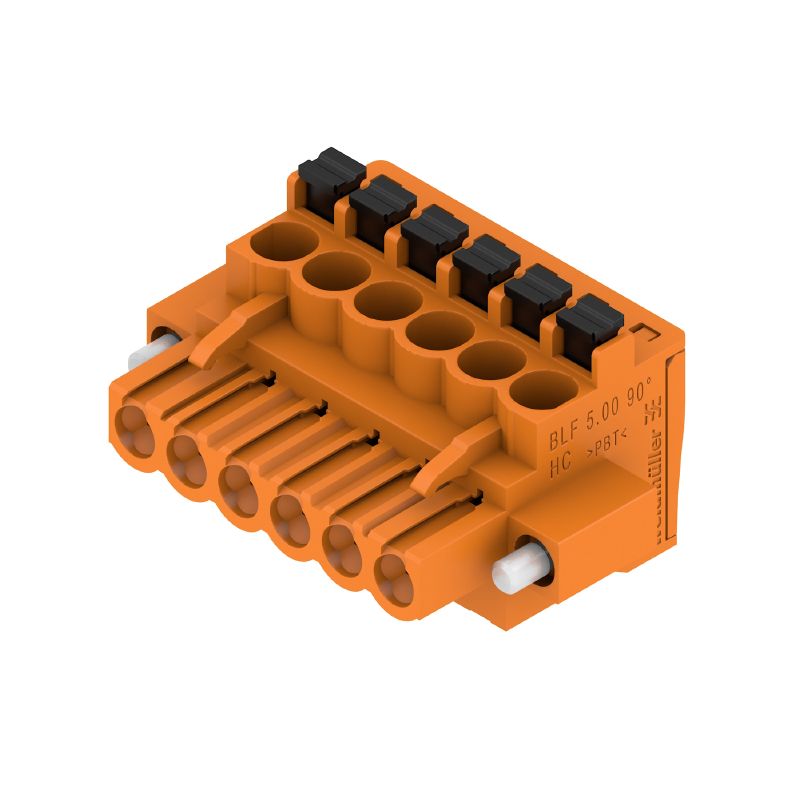1980680000 - 5mm PCB Female Connector, 6 Poles, 90° Angle, PUSH IN  (Pack of 42)