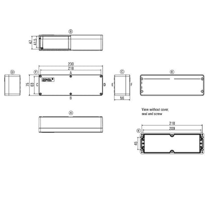 1306090000 - Black Polyester Enclosure 160mm x 260mm for Hazardous Areas