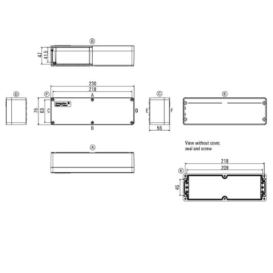 1306090000 - Black Polyester Enclosure 160mm x 260mm for Hazardous Areas