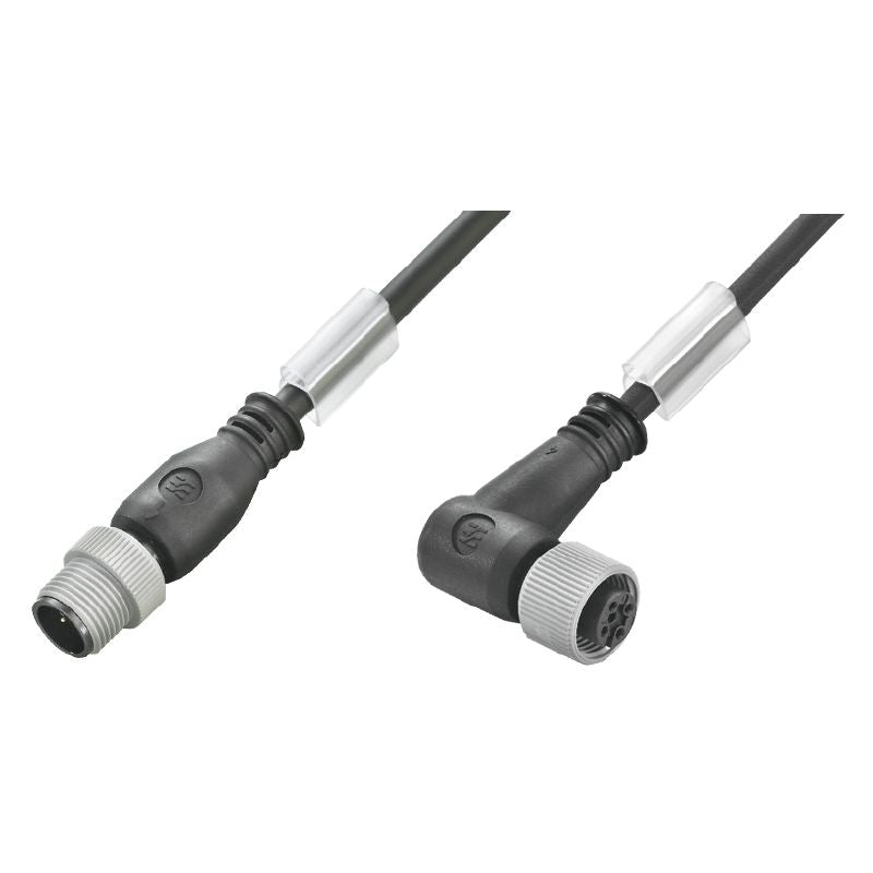 1108880500 - 5m M12 Connecting Cable, 4-Pole, 90° Angled Ends