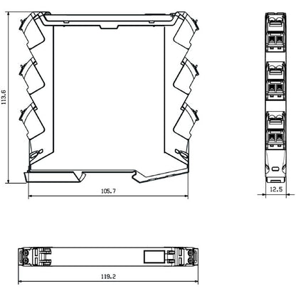 7760054117 - Dual-Channel DC Isolating Amplifier with Galvanic Isolation