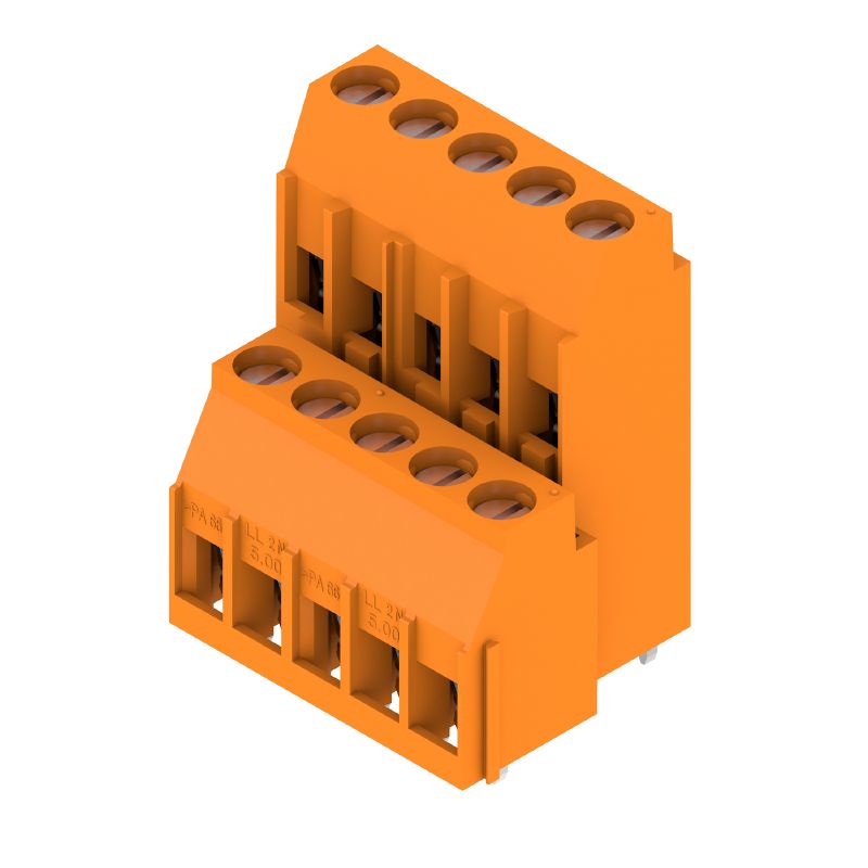 1977270000 - 5mm PCB Terminal, 10 Poles, 90° Angle, 3.2mm Solder Pins  (Pack of 50)