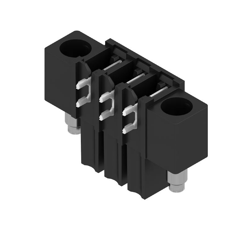 1975700000 - 3-Pole Female PCB Connector, 90° Flange, 1.5mm Pins, Black  (Pack of 50)