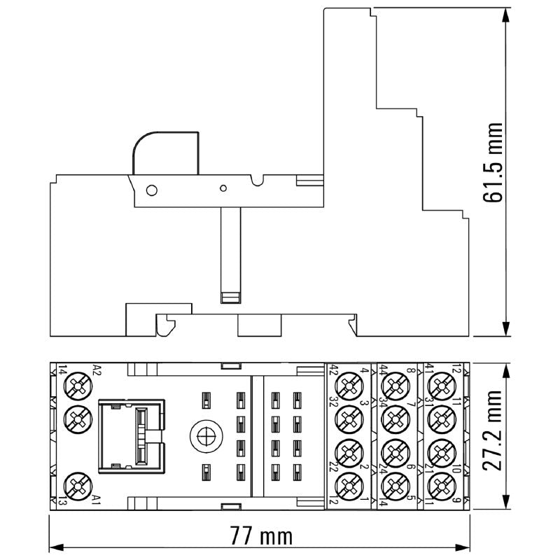 8869420000 - 4 CO Relay Socket with 6A Rating & Easy Screw Connection  (Pack of 10)