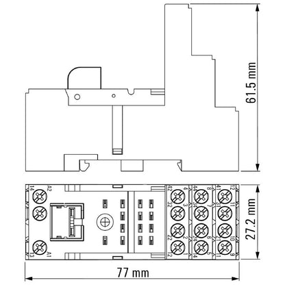 8869420000 - 4 CO Relay Socket with 6A Rating & Easy Screw Connection  (Pack of 10)
