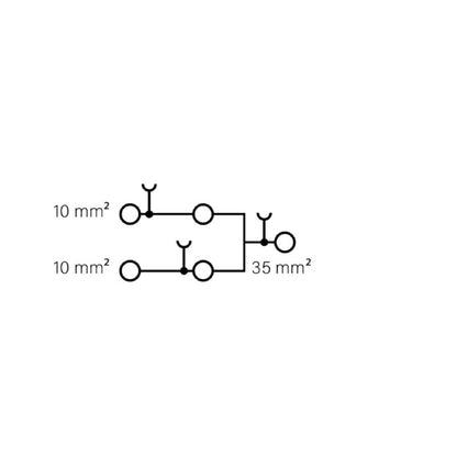2728630000 - Dark Beige 35mm² Terminal, 110A, 5 Connections  (Pack of 20)