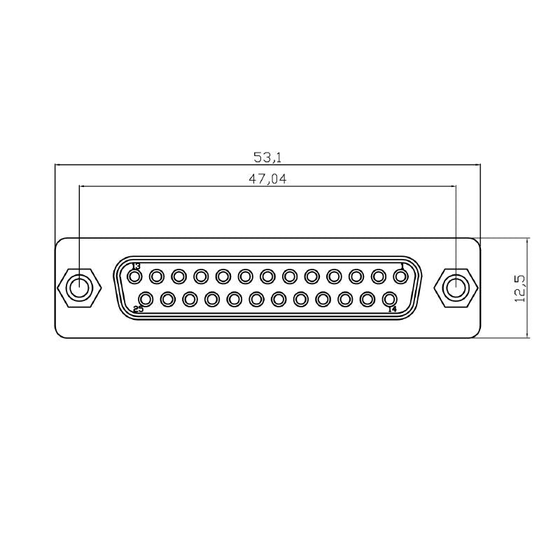1450900000 - RoHS Compliant 25-Pole D-Sub Socket for Solder Connections