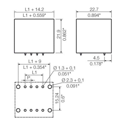 1031570000 - 3.81mm Male PCB Header Connector, 20 Poles, Black  (Pack of 50)