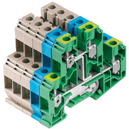 1415530000 - Dark Beige Multi-Tier Terminal, 10mm² Cross-Section, 20 Connections