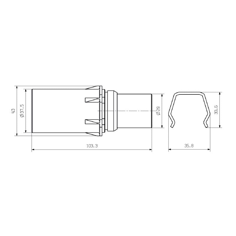 1242230000 - Compliant HDC HP 550 F, 103mm Length, 454.55g Weight
