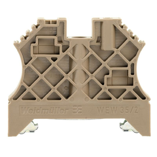 1061200000 - Dark Beige End Bracket for TS 35 Rail, 8mm Wide  (Pack of 50)