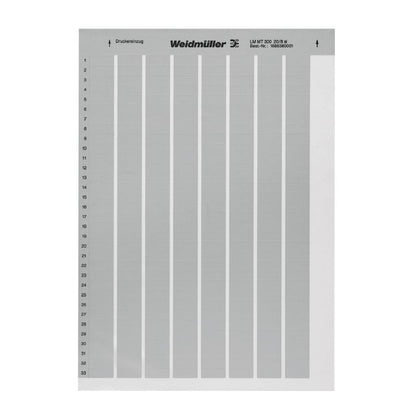 1686380001 - 8x20mm Silver Device Markers with PVC-Free Adhesive  (Pack of 10)