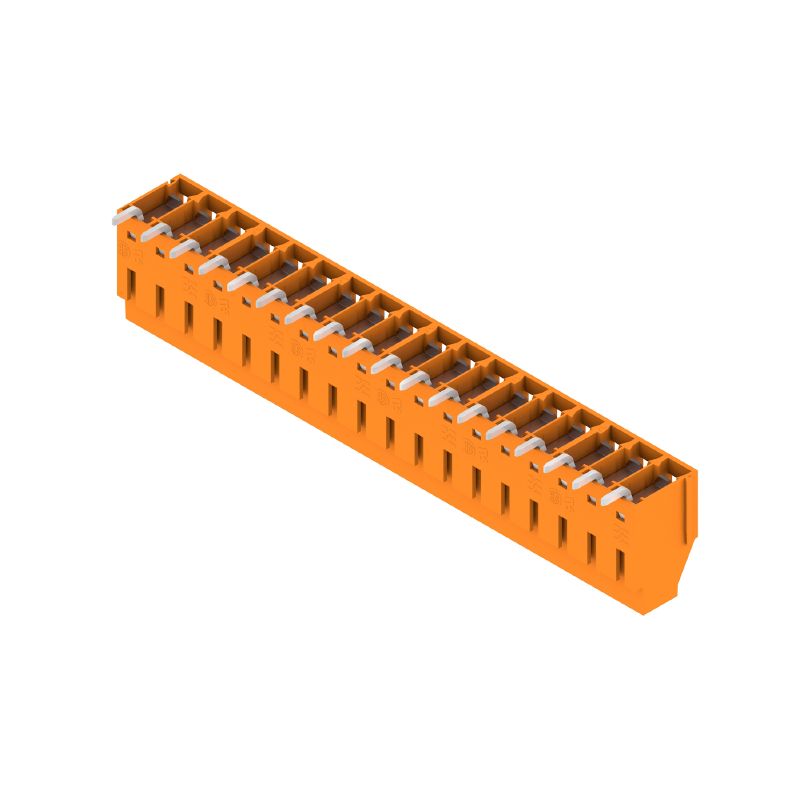 2429660000 - 5.00mm PCB Terminals, 18 Poles, 180° Angle, Orange  (Pack of 18)