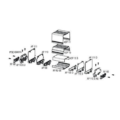 1185560000 - 22mm ROHS Compliant End Plate for Direct Mounting  (Pack of 10)