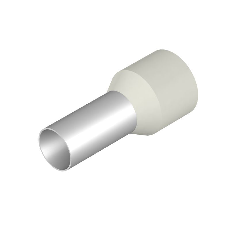 9021170000 - Standard White Wire End Ferrule with Plastic Collar  (Pack of 100)