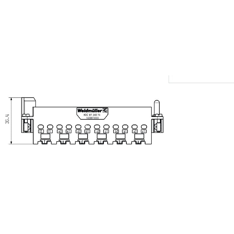 1429070000 - Reliable HDC MF 24B FA Zinc Connector, -40°C to 125°C