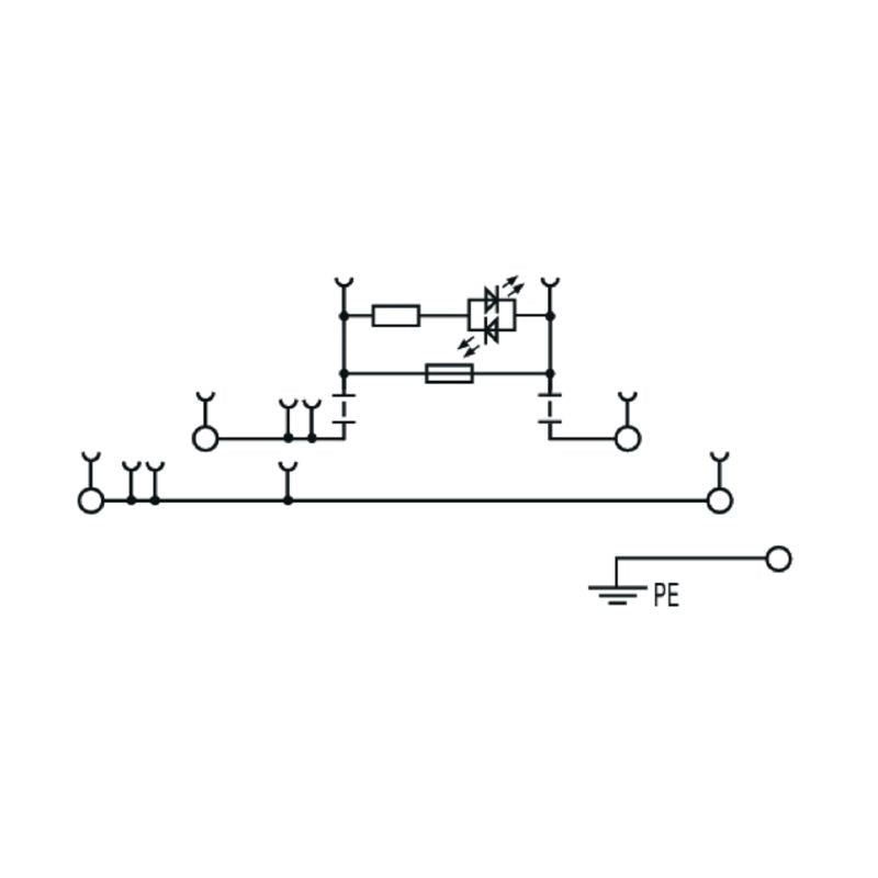 2894130000 - Black 6.3A Fuse Terminal, 4mm², 5 Connections on TS 35 Rail  (Pack of 50)