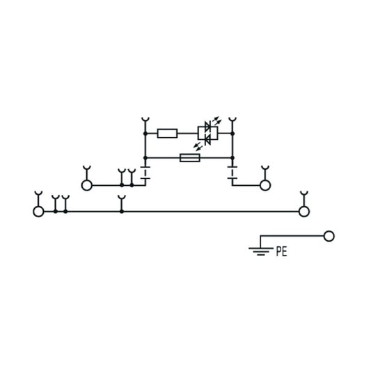 2894130000 - Black 6.3A Fuse Terminal, 4mm², 5 Connections on TS 35 Rail  (Pack of 50)