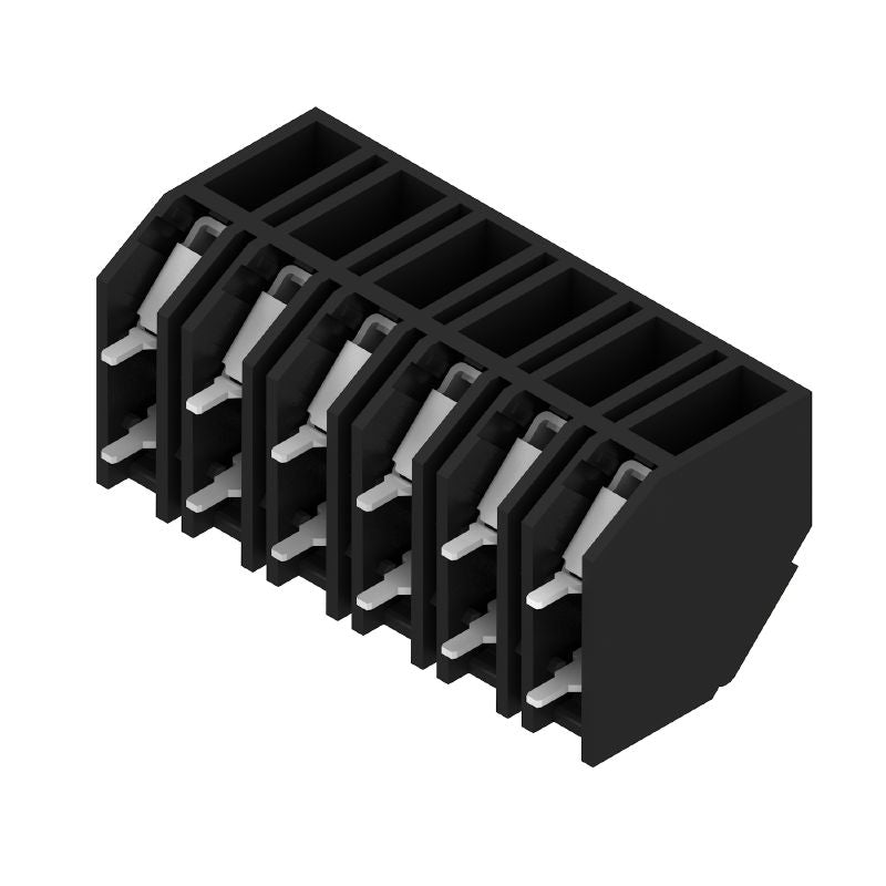 1884770000 - 5.08mm Black PCB Terminals with 6 Poles at 135°  (Pack of 18)