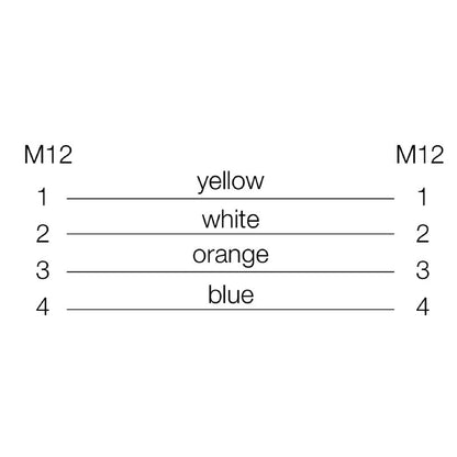 2484430006 - 0.6m IP67 M12 D-Code System Cable with PVC Construction