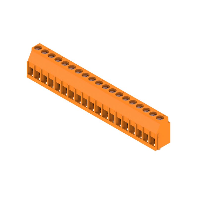 1251370000 - 5mm PCB Terminal Block, 19-Pole, 90° Orientation, Orange  (Pack of 18)