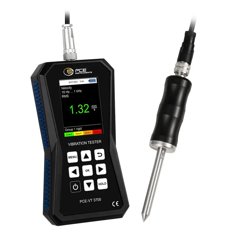 PCE-VT 3700S - Portable Vibration Meter with HOLD Function and ISO Evaluation