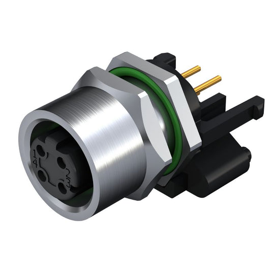 2422700000 - M12 4-Pole PCB Connector with Built-In Plugs  (Pack of 10)