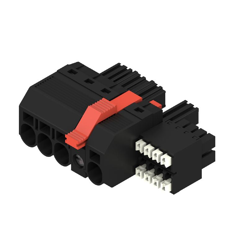1157210000 - 4-Pole 7.62mm PCB Plug Connector with Push-In Wire System  (Pack of 25)