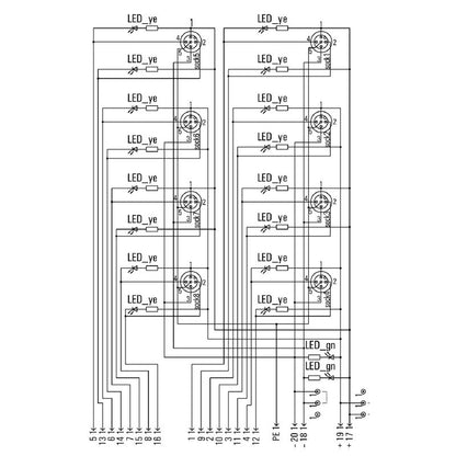 1781060000 - 30V M12 NPN Distributor with LED Indicators