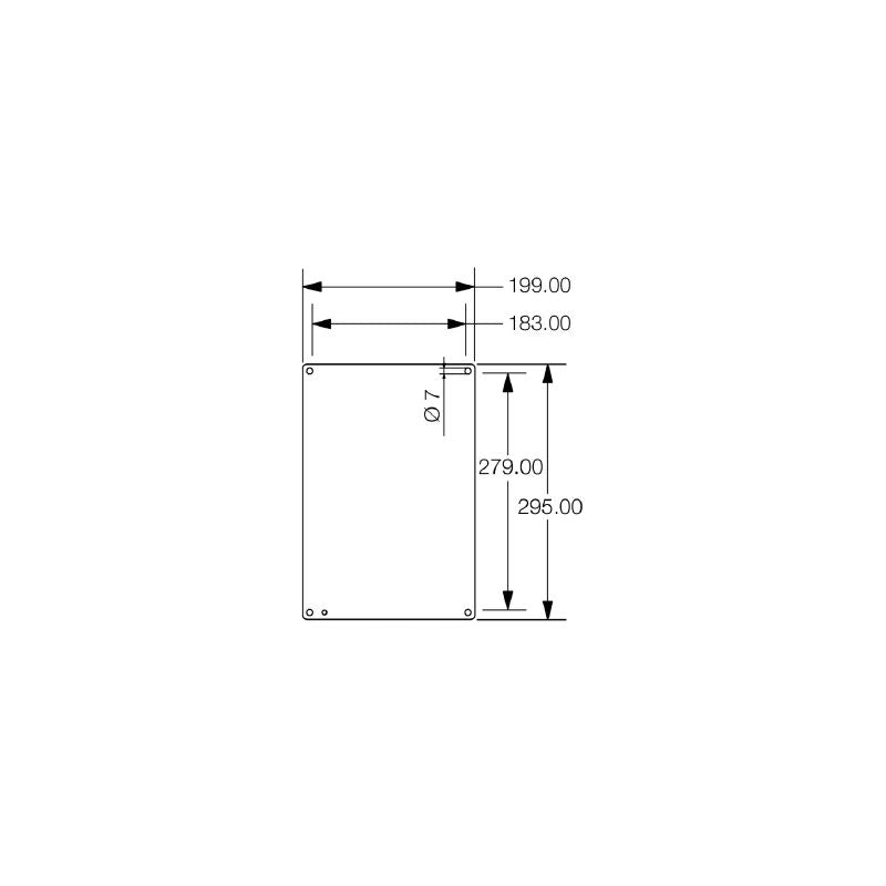 1193970000 - Galvanized Terminal Box 295mm High with Silver Finish