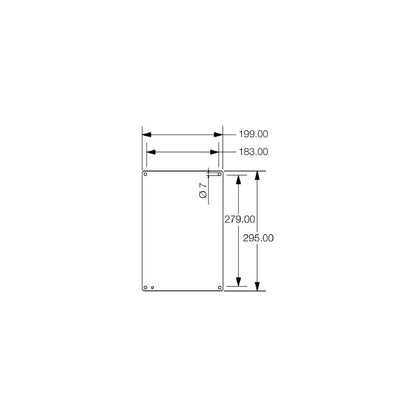 1193970000 - Galvanized Terminal Box 295mm High with Silver Finish