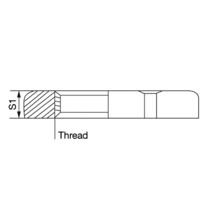 1736990000 - Nickel-Plated Brass Locknut M16, 2.8mm, RoHS Compliant  (Pack of 100)