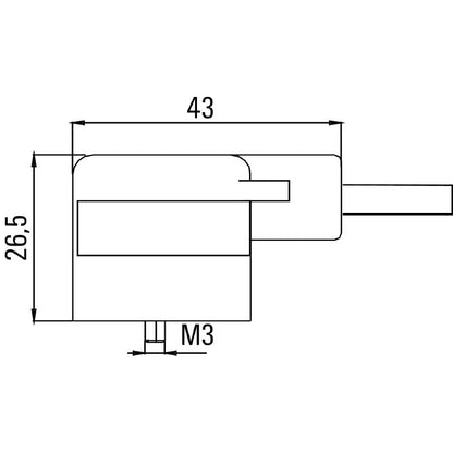 1026180150 - 1.5m 90-Degree PUR Valve Cable, 4.6mm Diameter, 4A