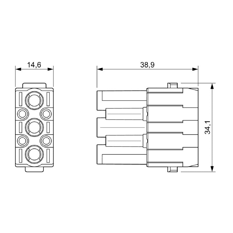 2748370000 - 500V Power Module, 40A, 7 Poles, RoHS Compliant  (Pack of 5)
