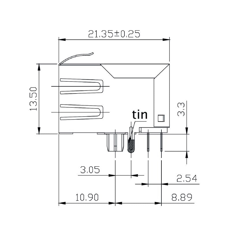 2474160000 - OMNIMATE RJ45 Connector, 90° Elbow, 8 Poles, PA66  (Pack of 120)