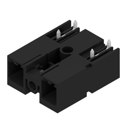 2500310000 - 7.62mm THT Male Connector with 270° Elbow, Black Box  (Pack of 78)