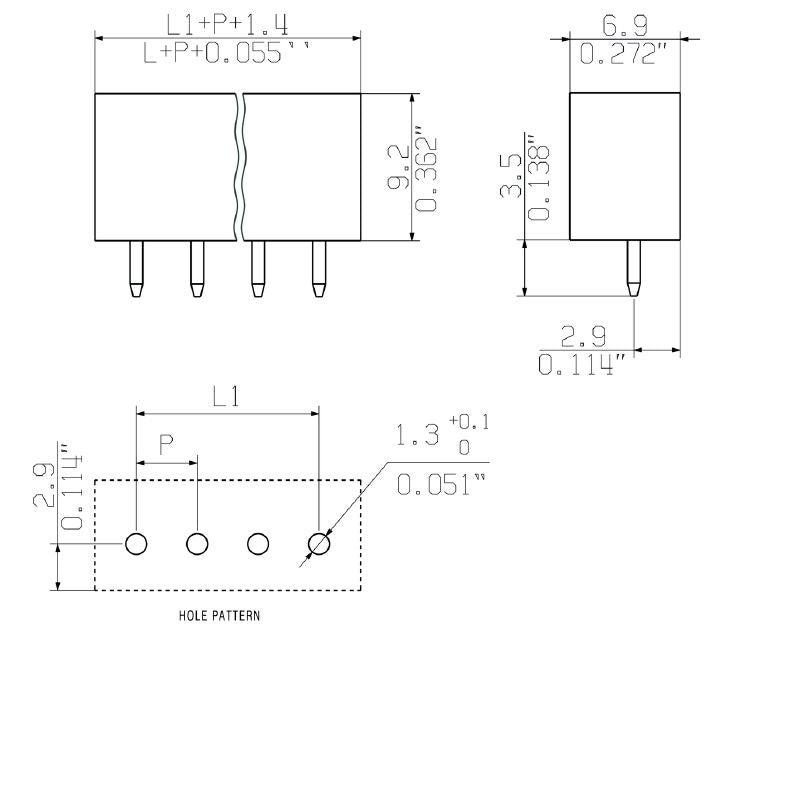2643660000 - 3.81mm 7-Pole THT Connection with 180° Elbow, V-0 Flammability  (Pack of 390)