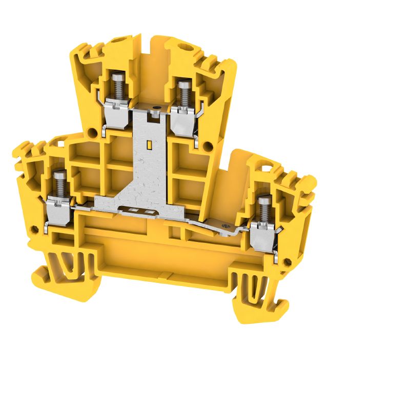 1022350000 - Modular 2-Tier Yellow Terminal Block for TS 35 Rail  (Pack of 50)