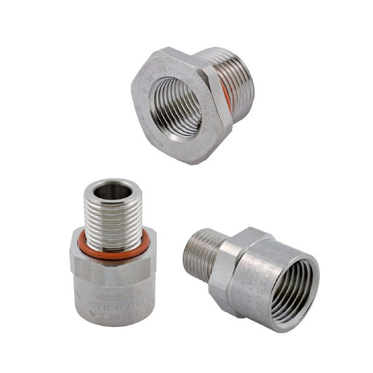 1262750000 - Brass M20 to M25 Straight Adapter with ROHS & ATEX Compliance  (Pack of 16)