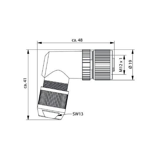 2681670000 - M12 5-Pole Field Attachable Connector, 4-8mm Diameter